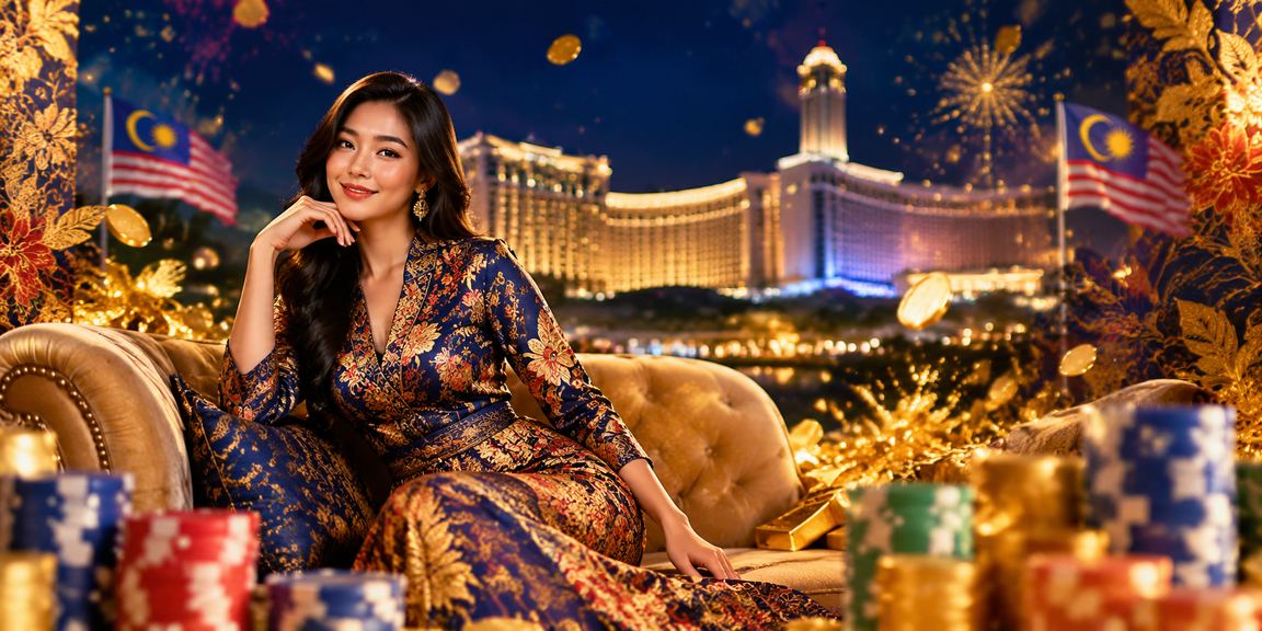 Pemain bertaruh kriket di Genting Highlands dengan motif batik Malaysia